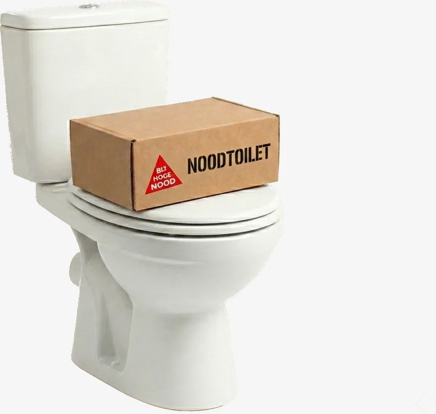 Bij Hoge Nood pakket op toilet
